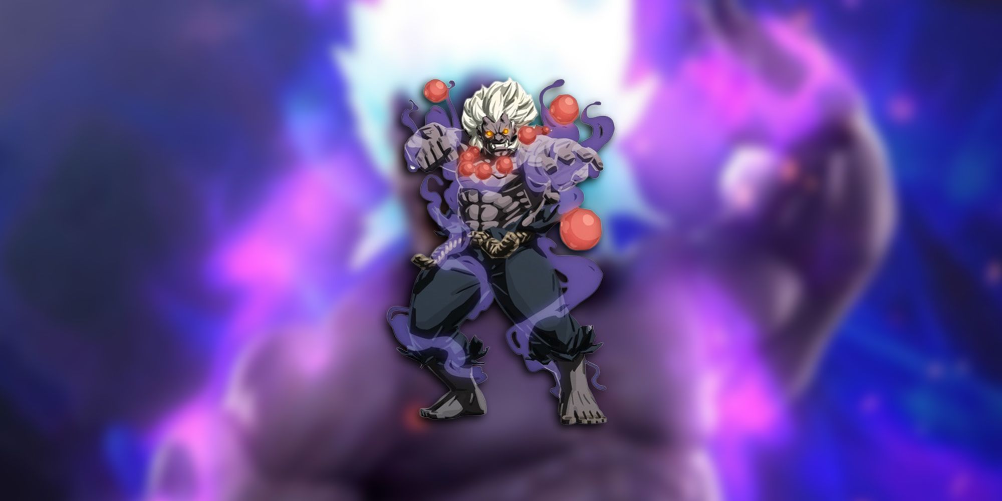 PNG Of Oni From Street Fighter Overlaid On Image Of Him In-Game