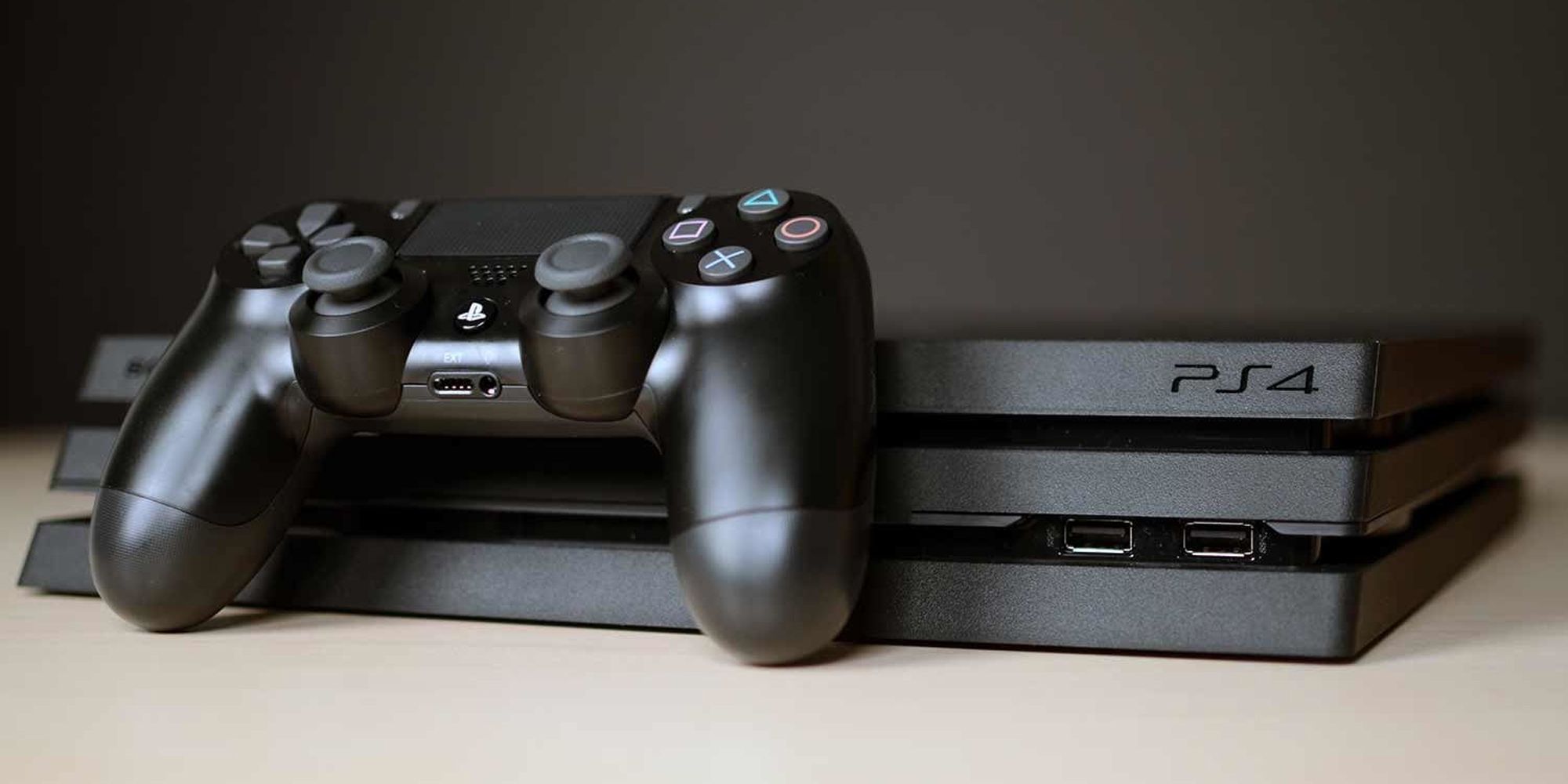 PS4 Controller Leaning On PS4