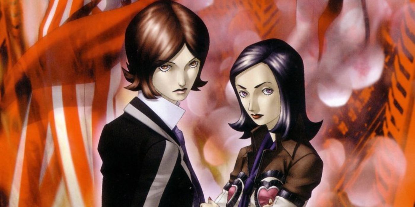 Tatsuya (left) and Maya Amano on the cover of Persona 2: Innocent Sin