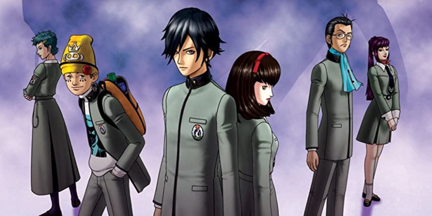 Die Besetzung von Revelations Persona auf dem Cover der PSP-Version des Spiels