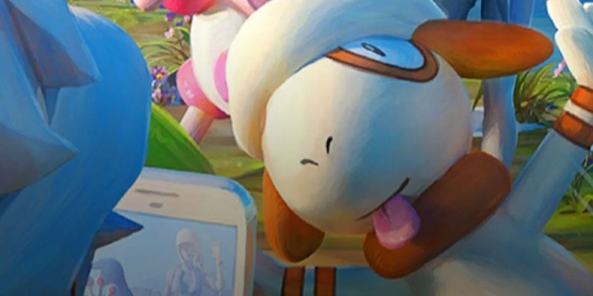 Pokemon Smeargle sticking its tongue out