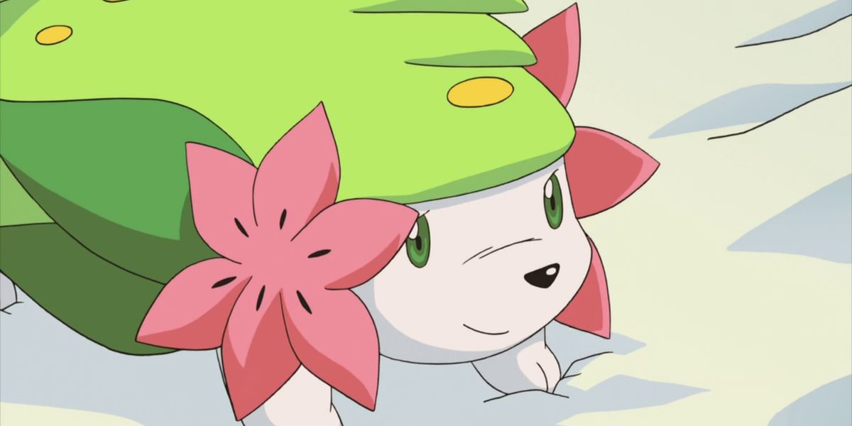 Pokemon screenshot of Shaymin from the anime