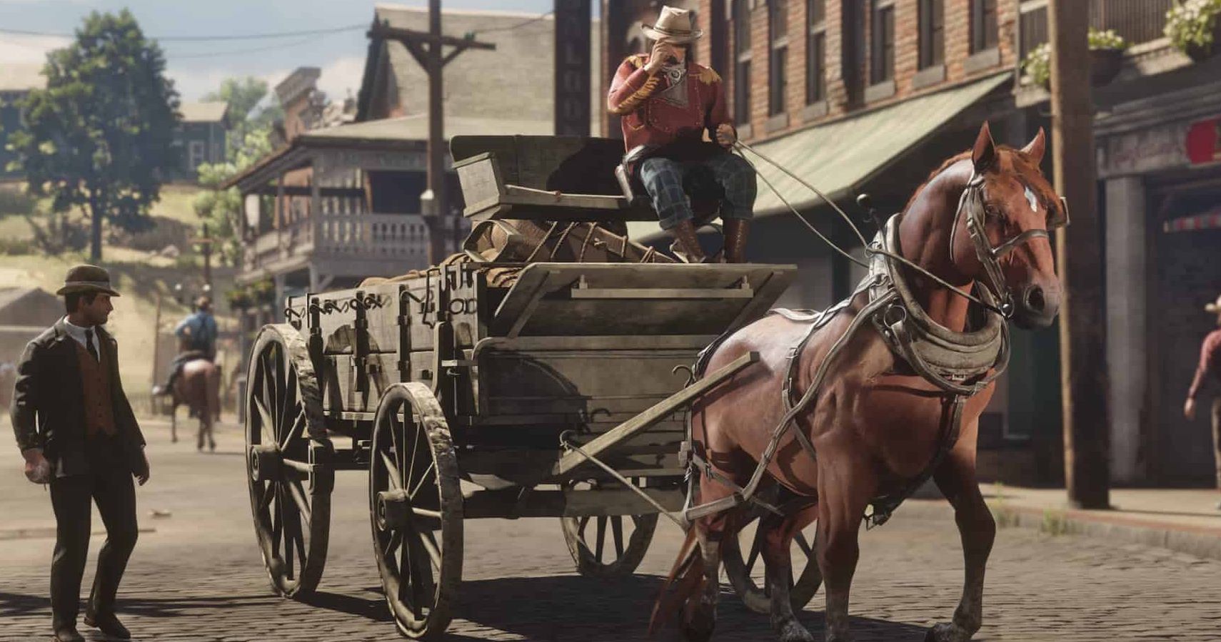 Red Dead Online trader delivery wagon
