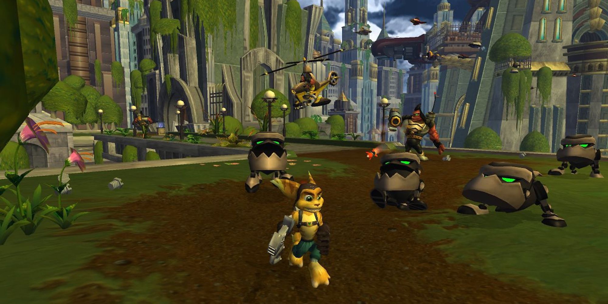 Ratchet and clank chased by enemies