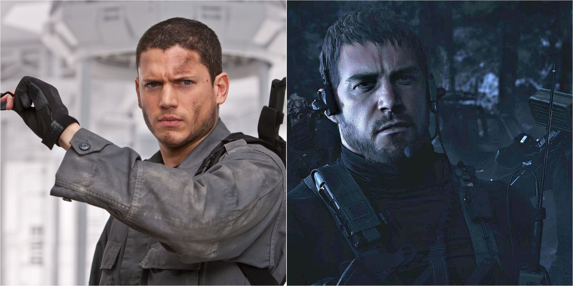 Resident Evil Chris Redfield Split Image Live-Action Movie And Game