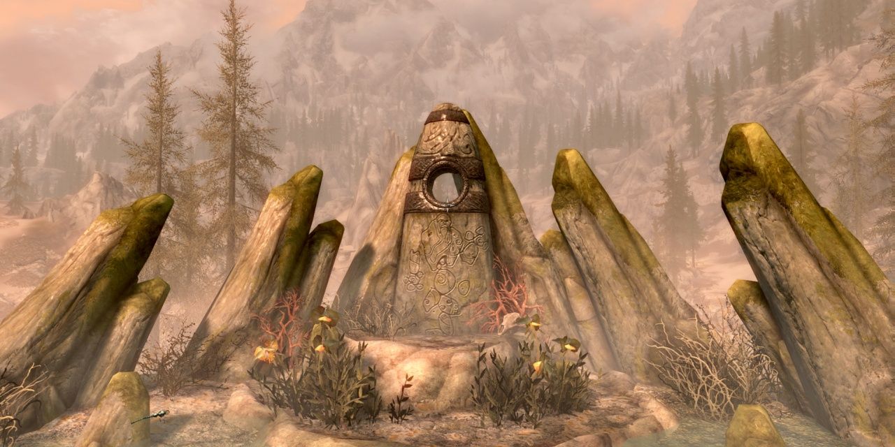 Skyrim: Close up of the Atronach Stone