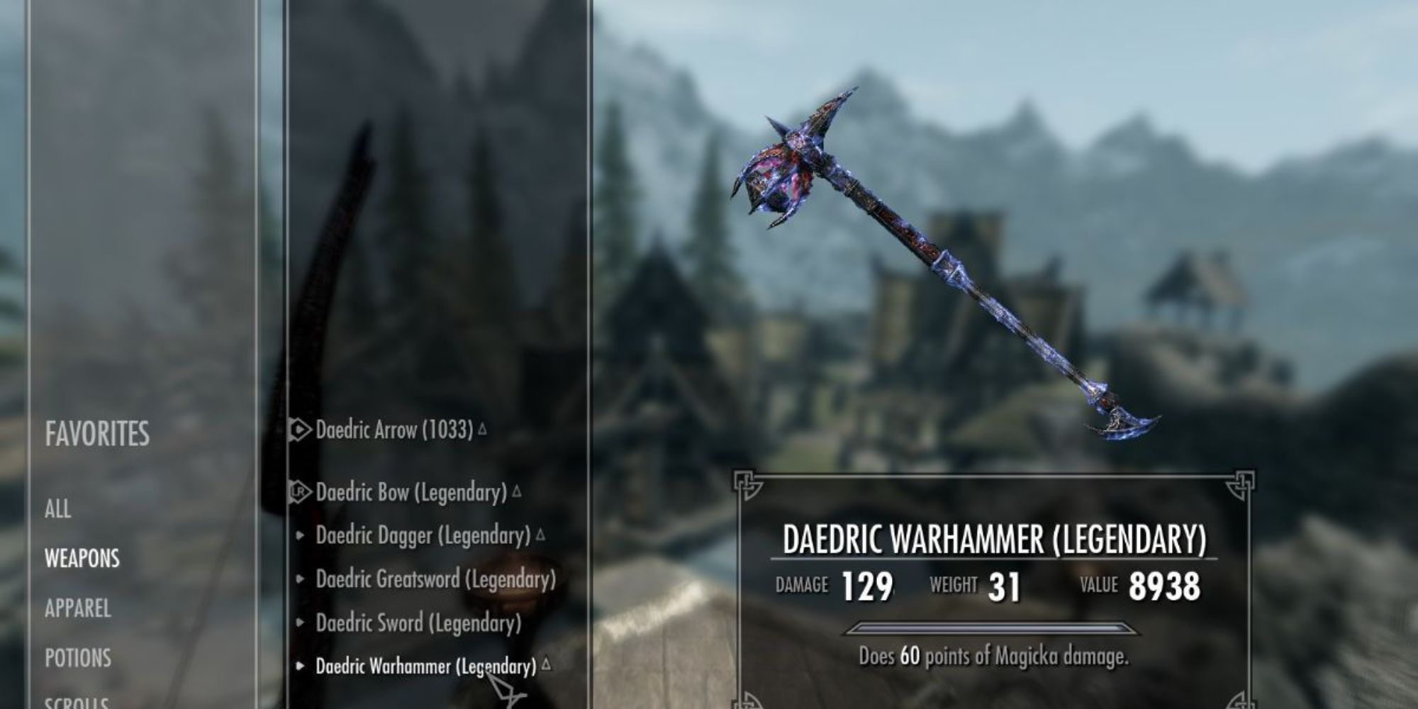 Skyrim Daedric Warhammer