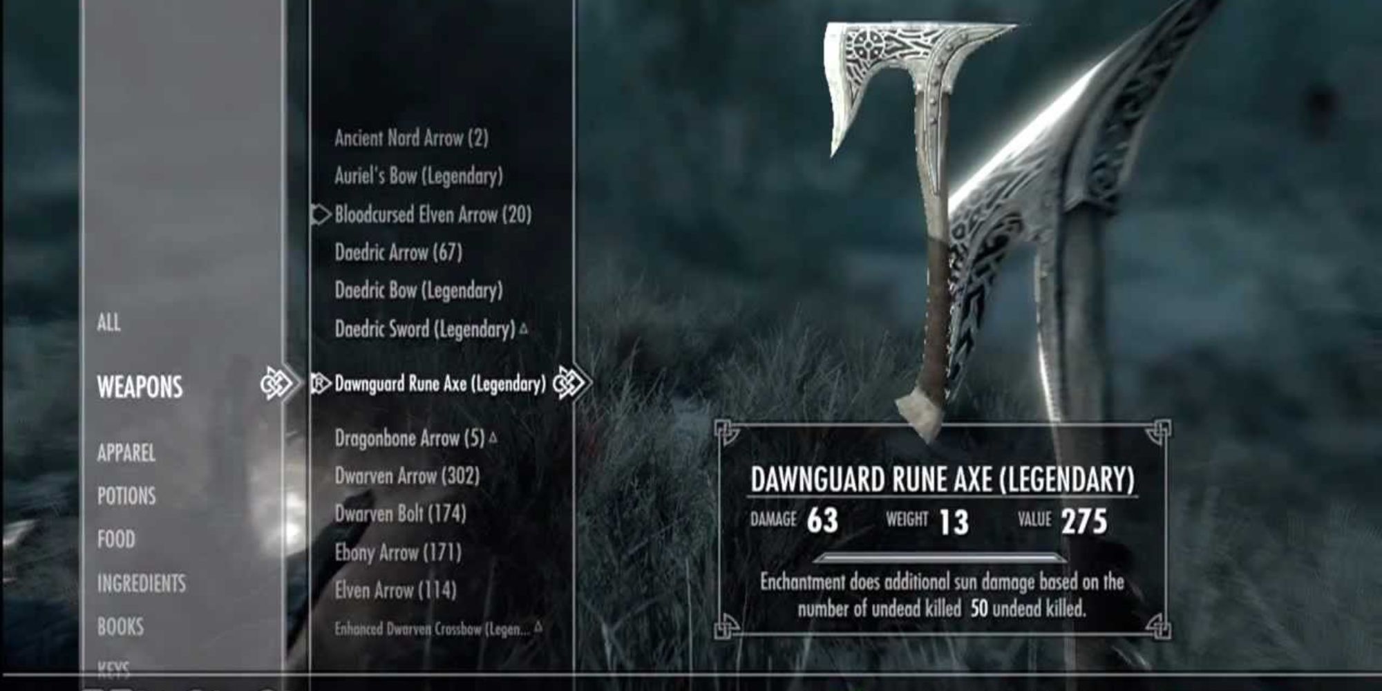 Skyrim Dawnguard Rune Axe