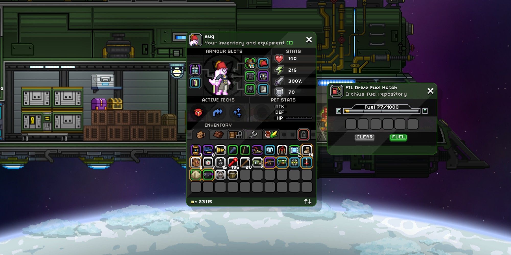 starbound where to get fuel