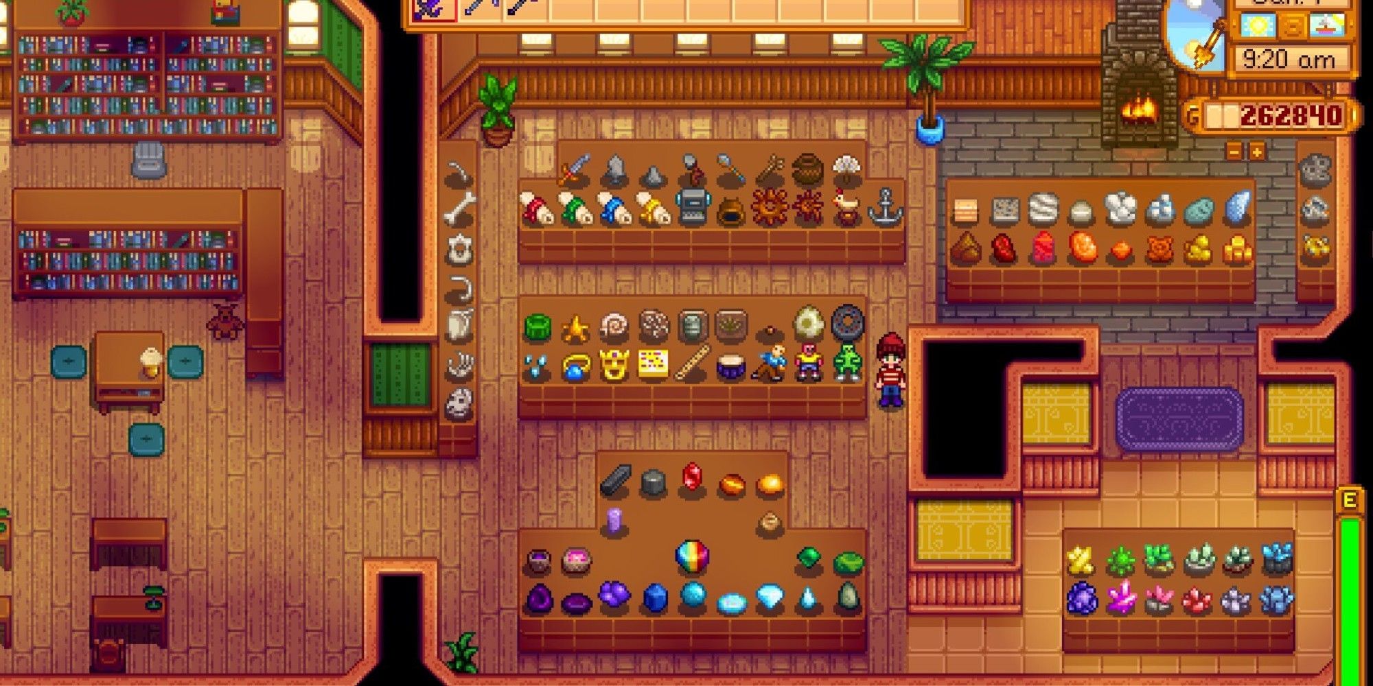 museum in stardew valley with all artifacts and minerals