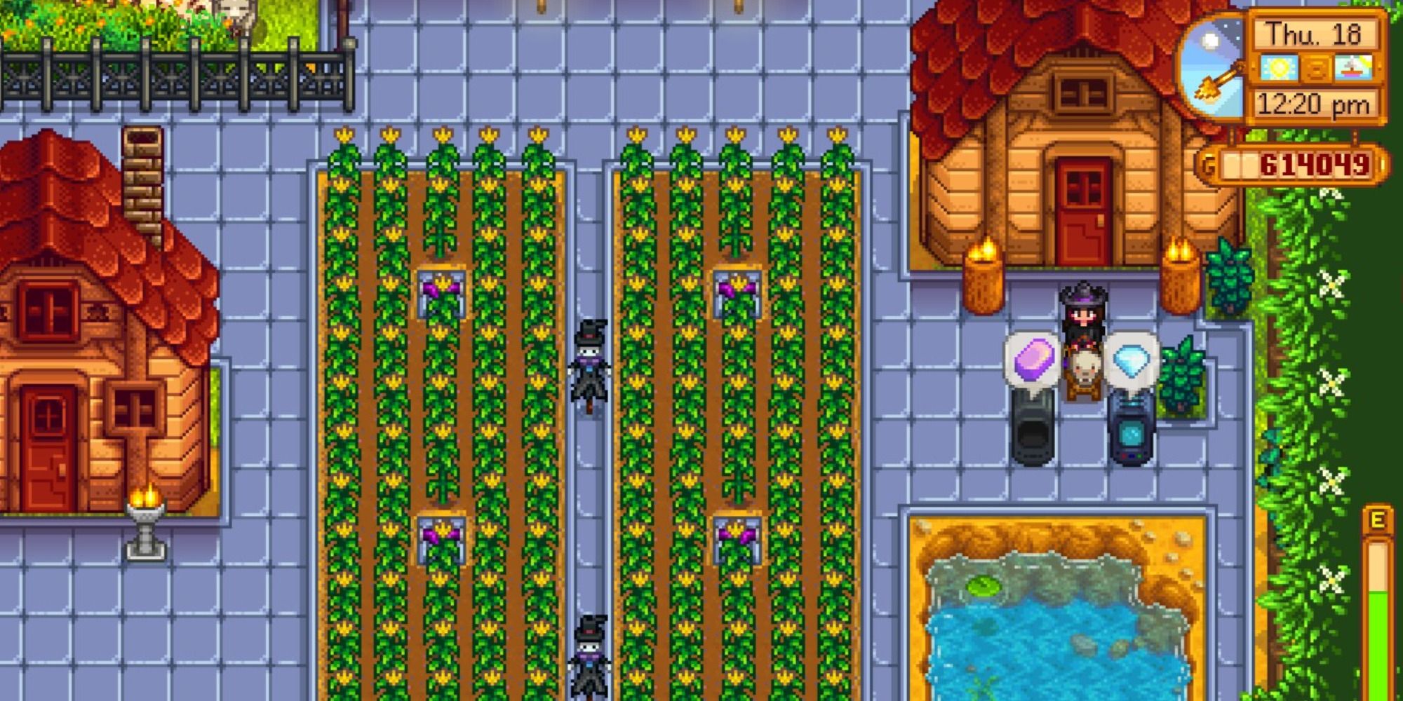 Stardew Valley machine outside a shed to denote progress of machines indoors