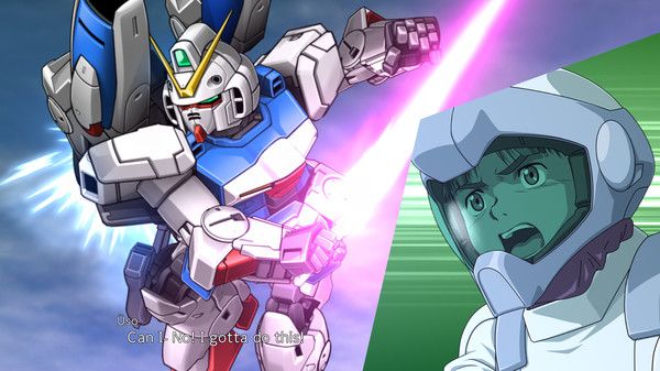 The Victory Gundam in mid-attack in Super Robot Wars 30