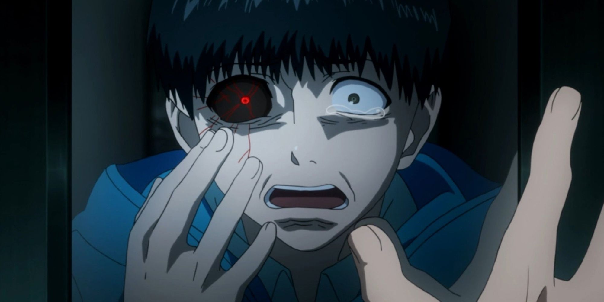 Tokyo Ghoul – Kaneki is deeply despairing about his new life as a half-ghoul.