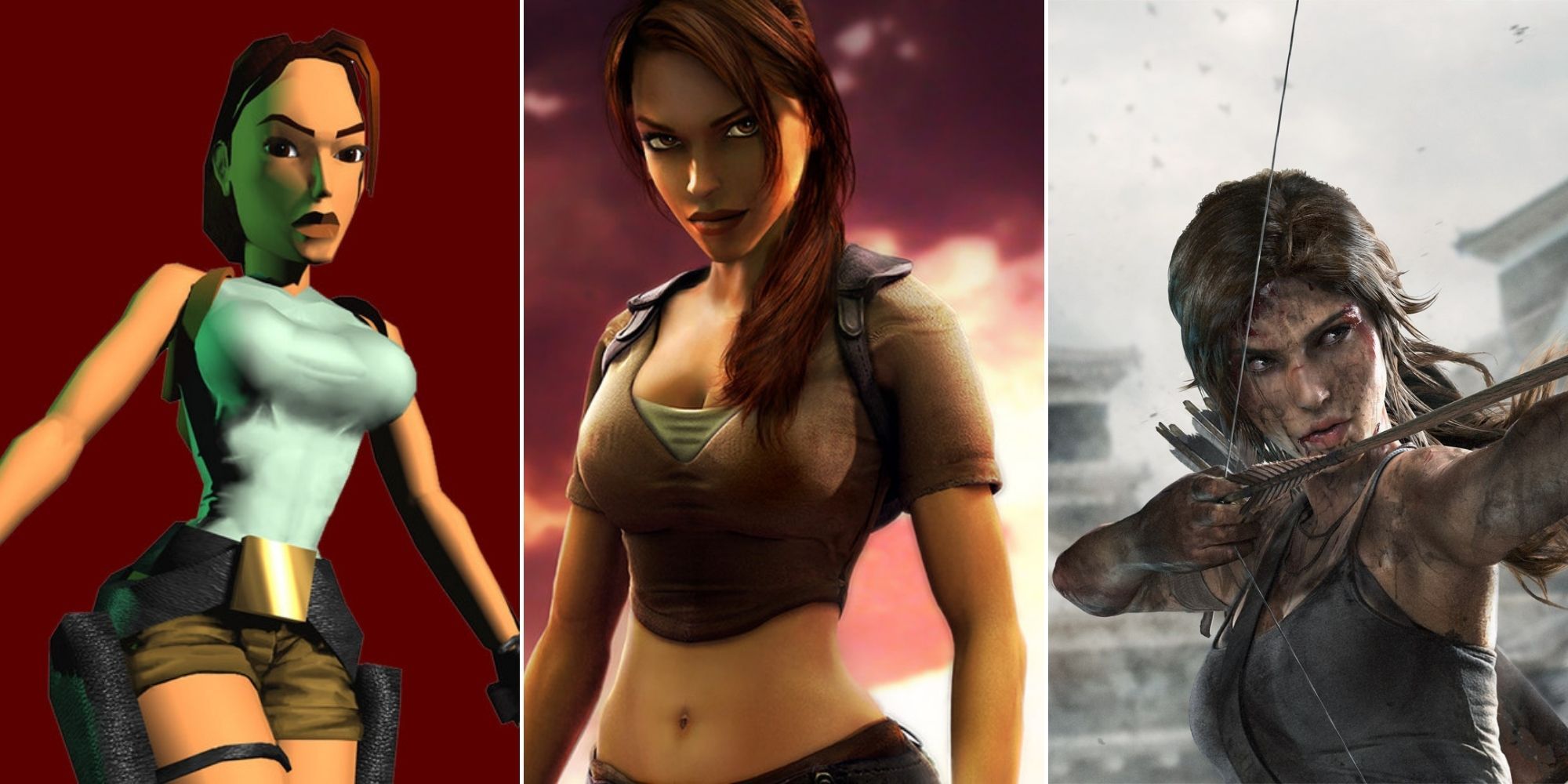 Tomb Raider 1996: Lara Croft - Tomb Raider Legend: Lara Croft - Tomb Raider 2013: Lara Croft