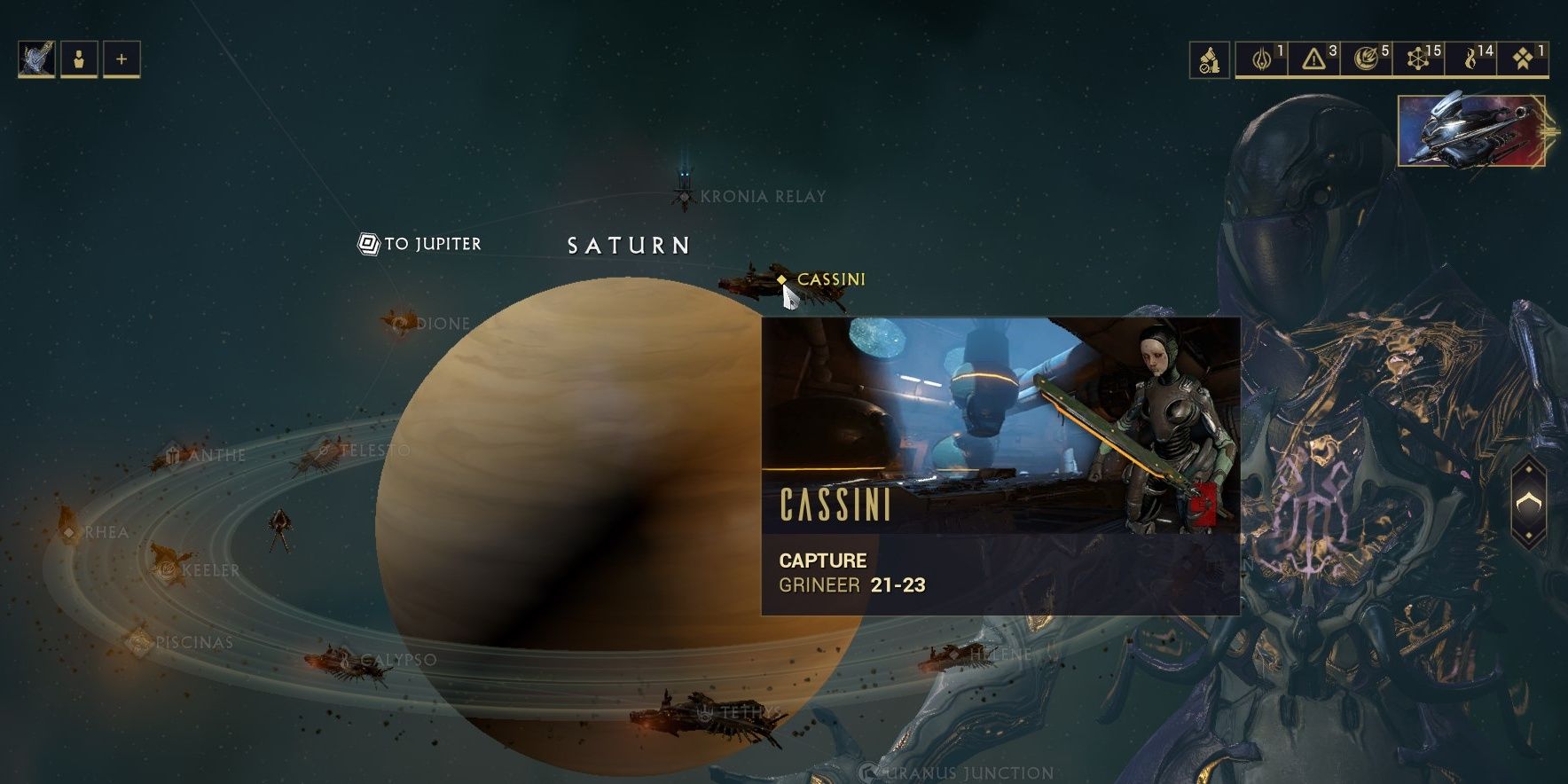 Warframe Cassini Saturn