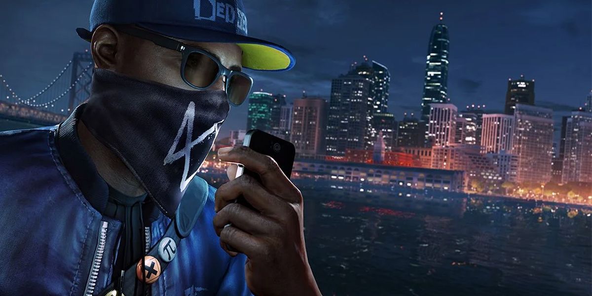 Watch Dogs 2 the main character on a phone