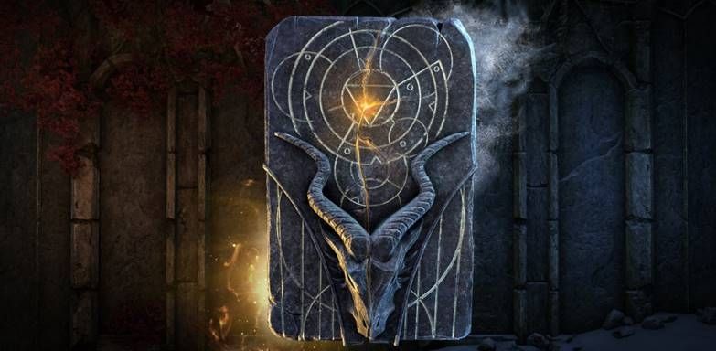 Wrathstone depicting a demonic head in ESO