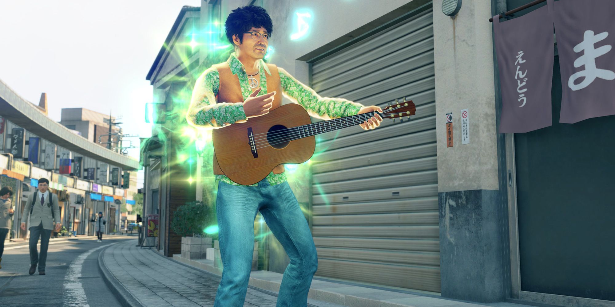 Yakuze Like A Dragon - Nanba Playing The Guitar As The Musician Job To Heal People