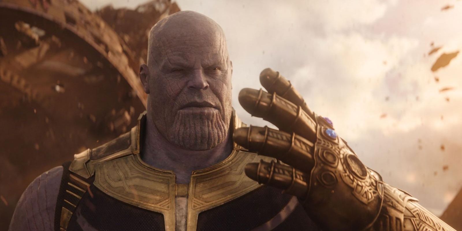 Thanos preparing to destroy Iron Man