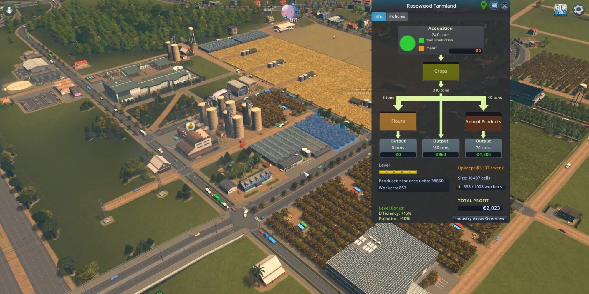 cities skylines industry DLC UI