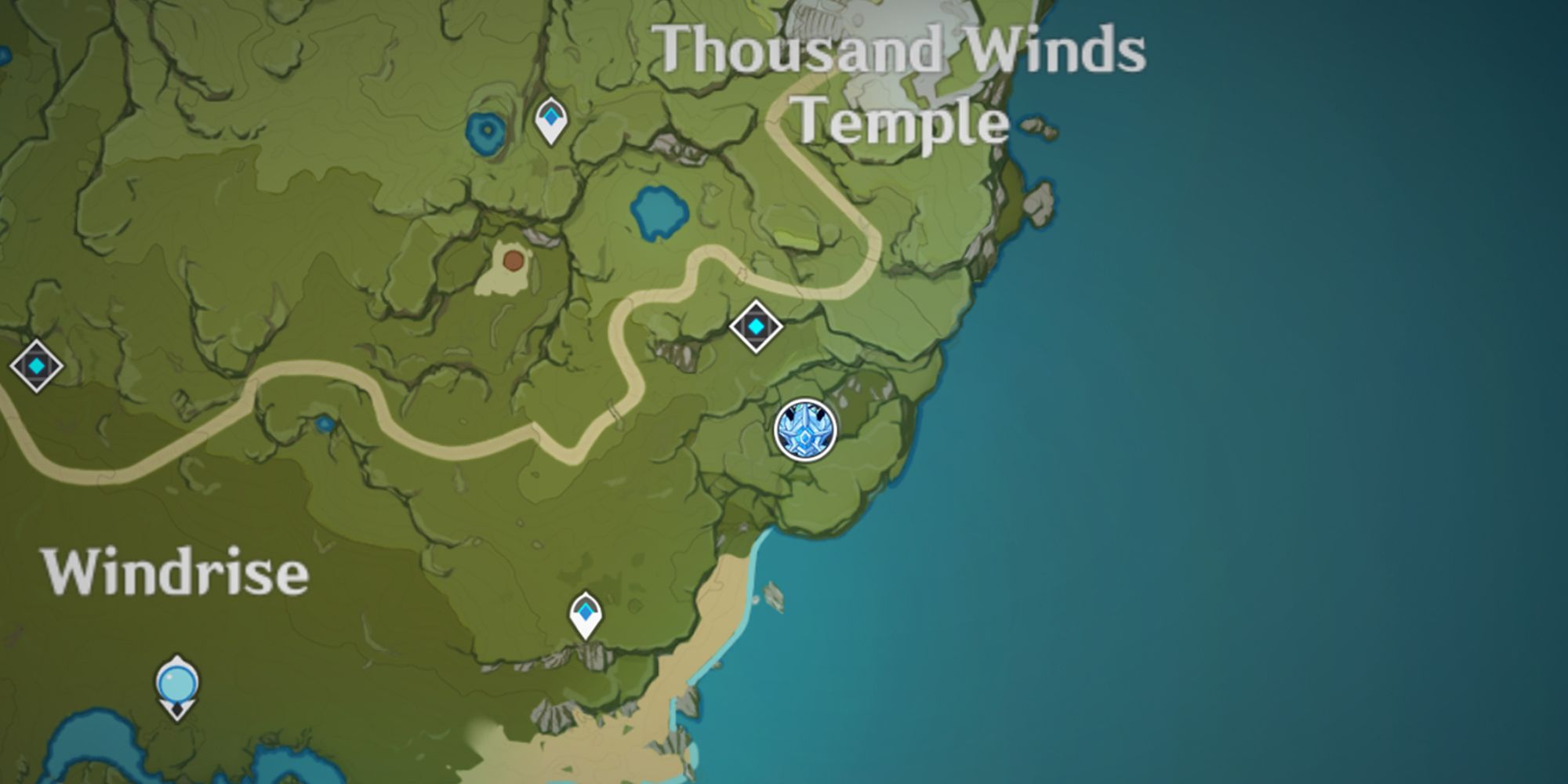 Cryo Regisvine Location near Thousand Winds Temple