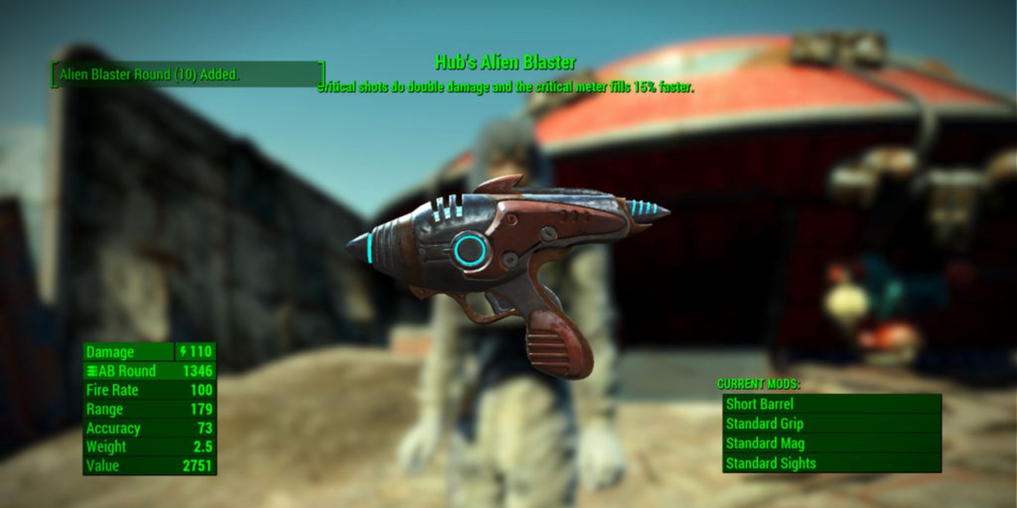 Fallout 4 Hub's Alien Blaster Inside Inventory