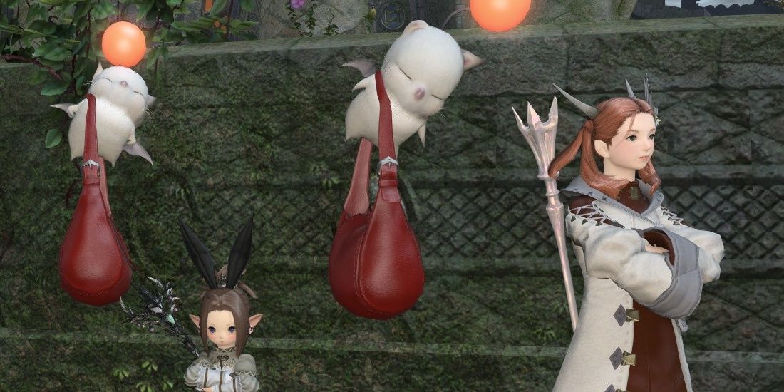 A mail Moogle from Final Fantasy XIV