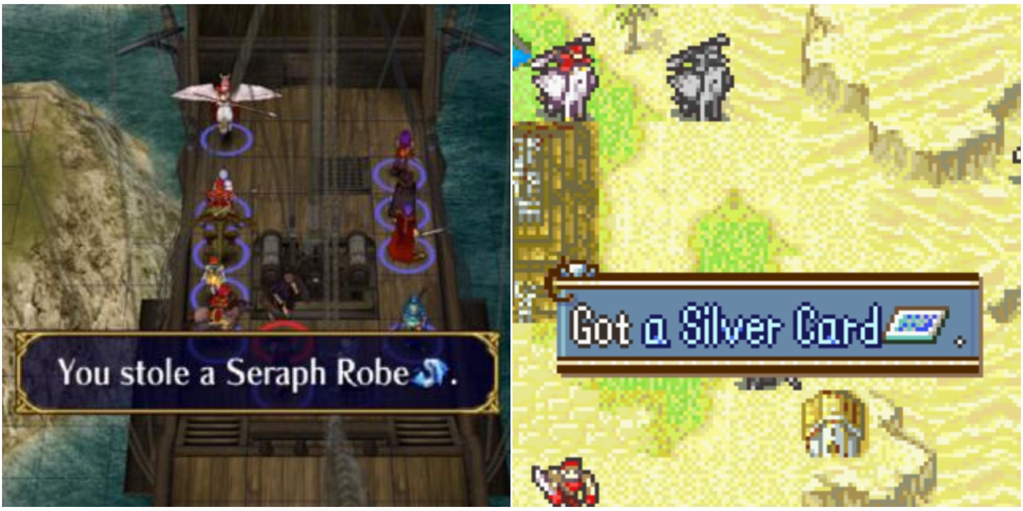 fire emblem item screenshots seraph robe and silver card