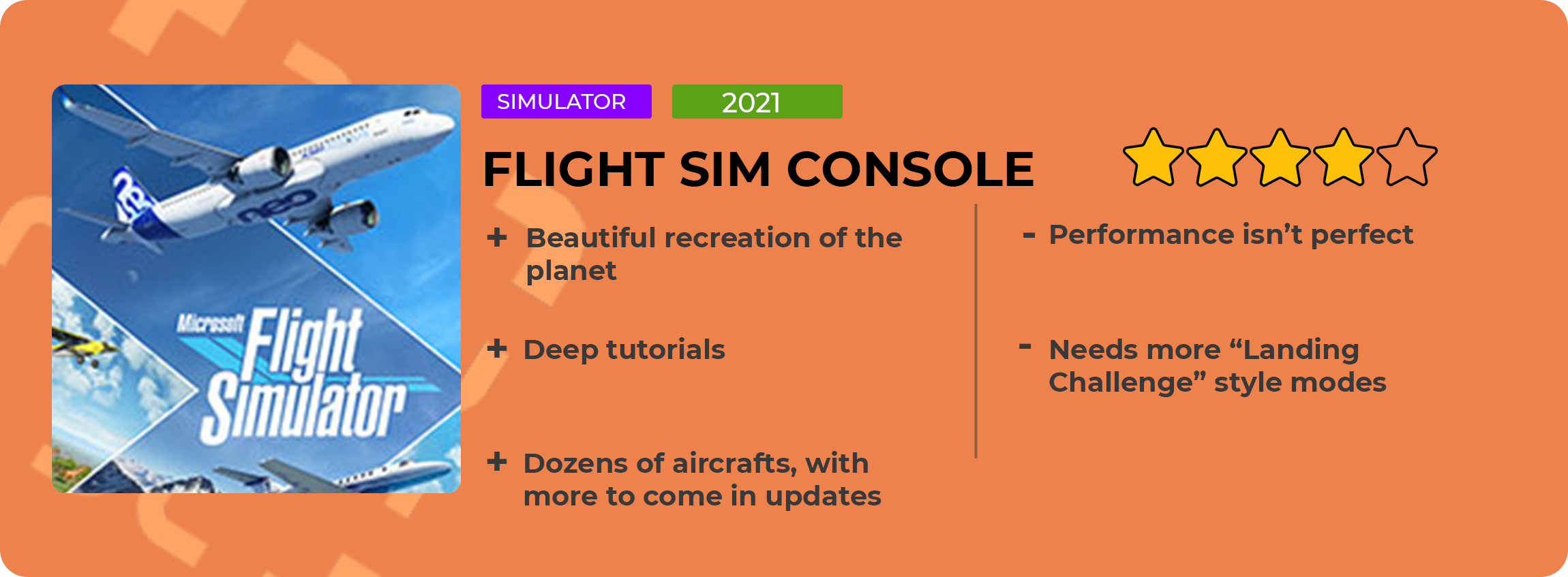 flight sim console review banner thegamer