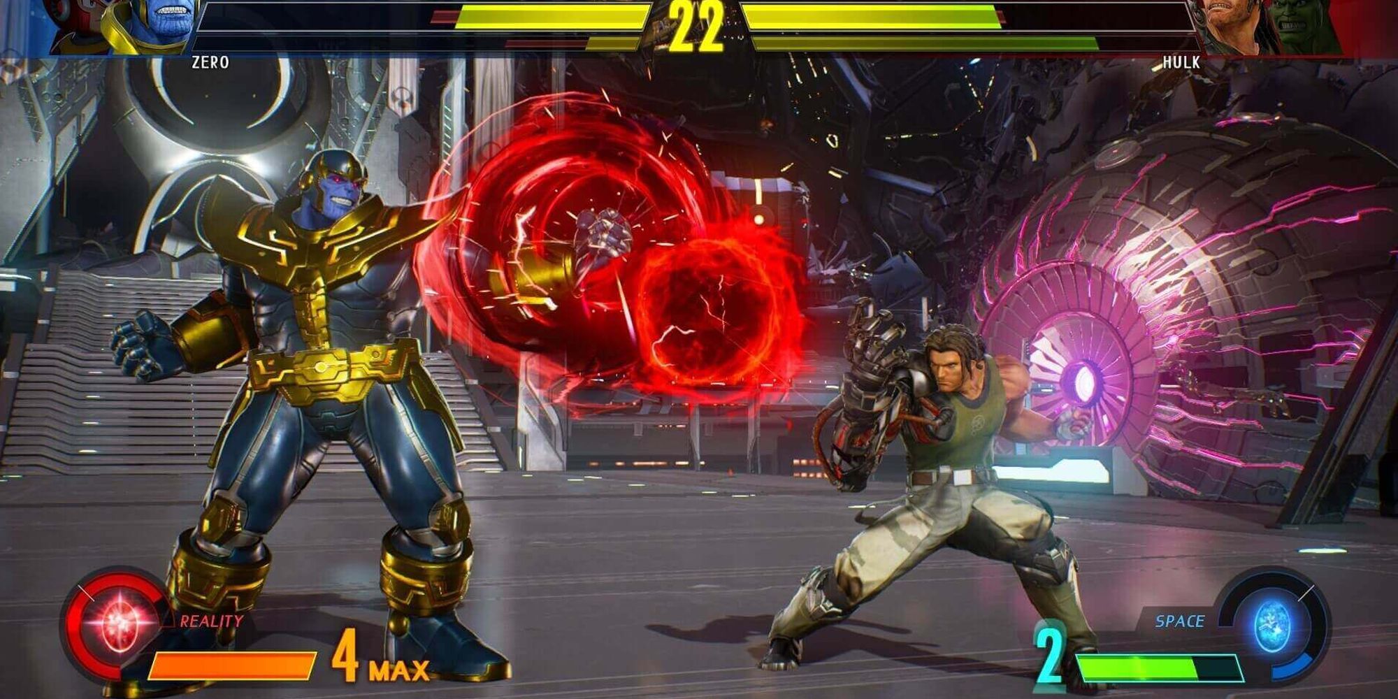 Thanos vs Bionic Commando in marvel vs capcom infinite