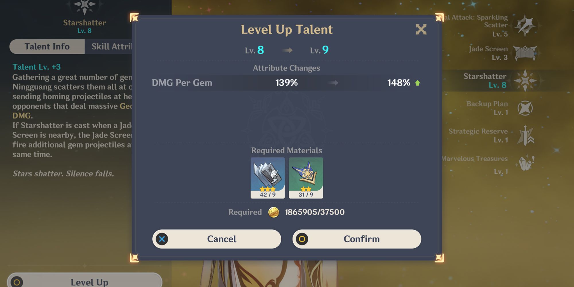Genshin Impact: Ningguang Ascension And Talent Materials
