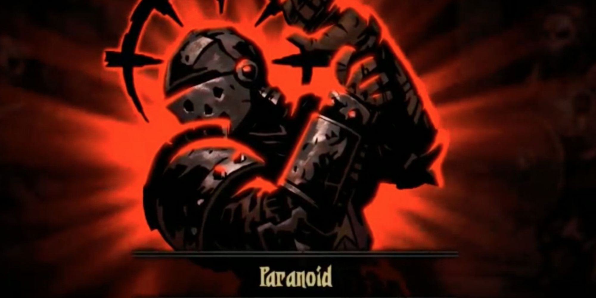 A crusader becomes paranoid in Darkest Dungeon.