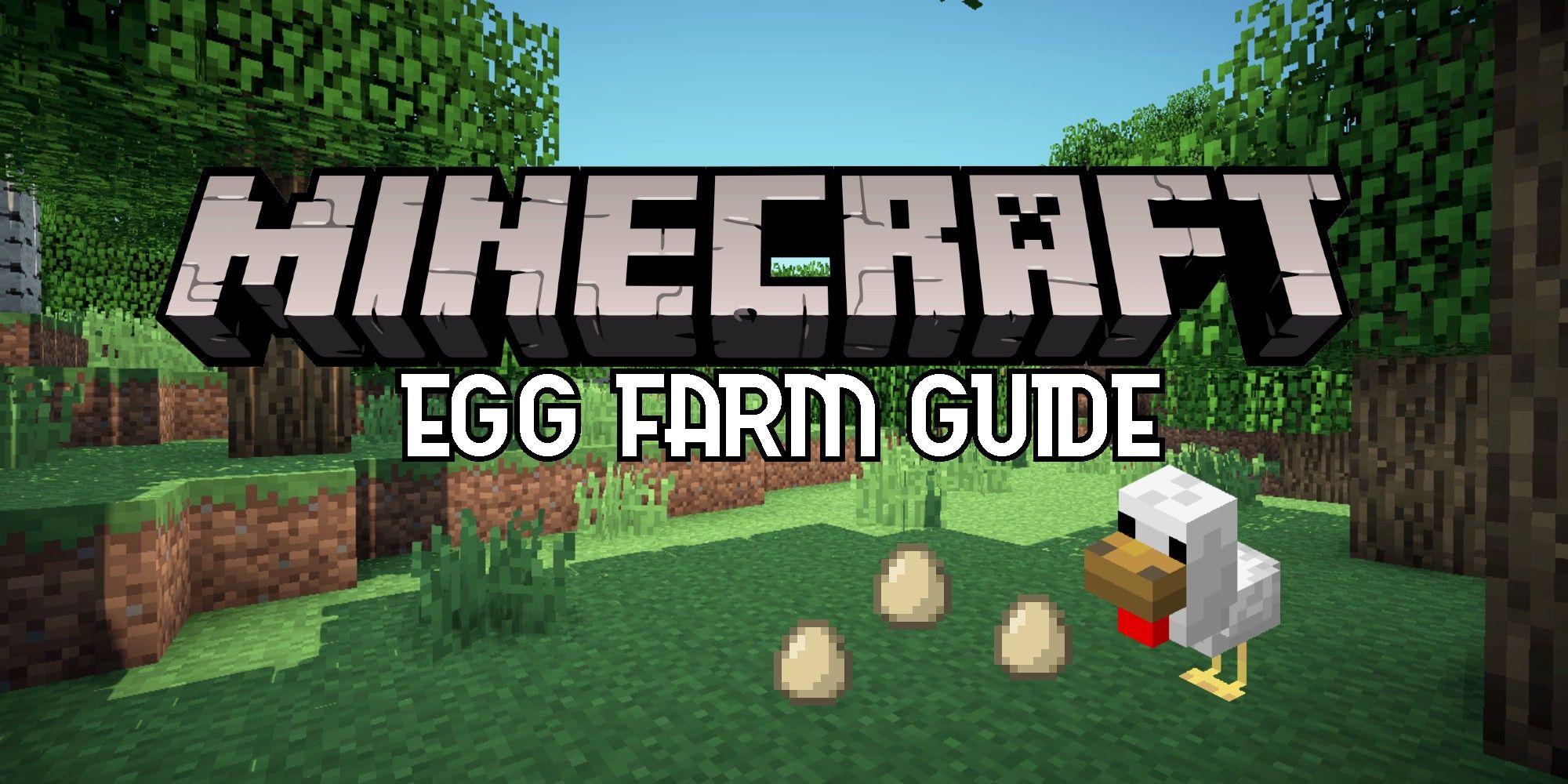 chickens egg and minecraft logo