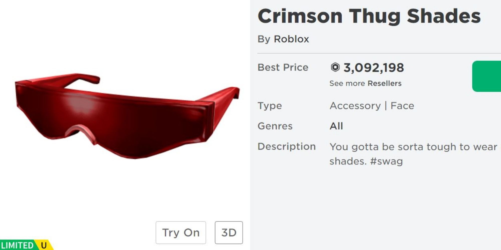 roblox crimson thug shades