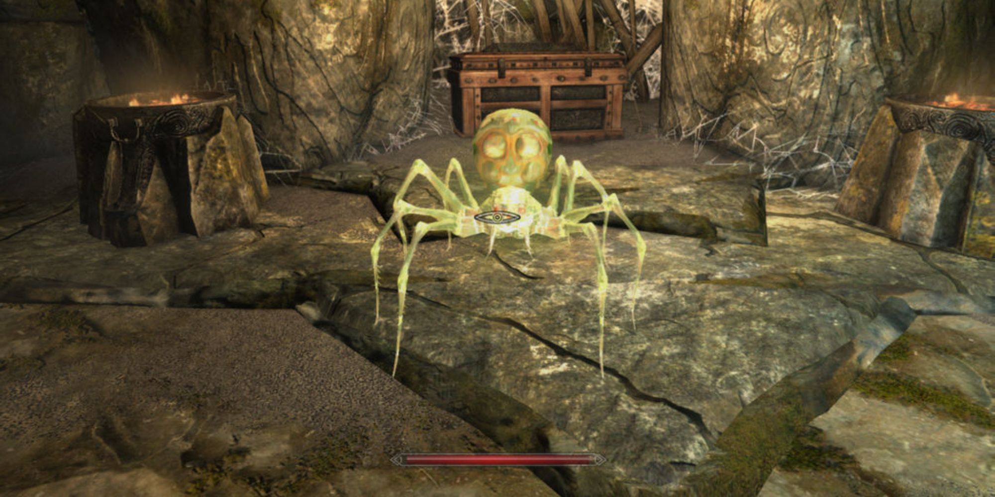 skyrim_exploding poison spider in dungeon