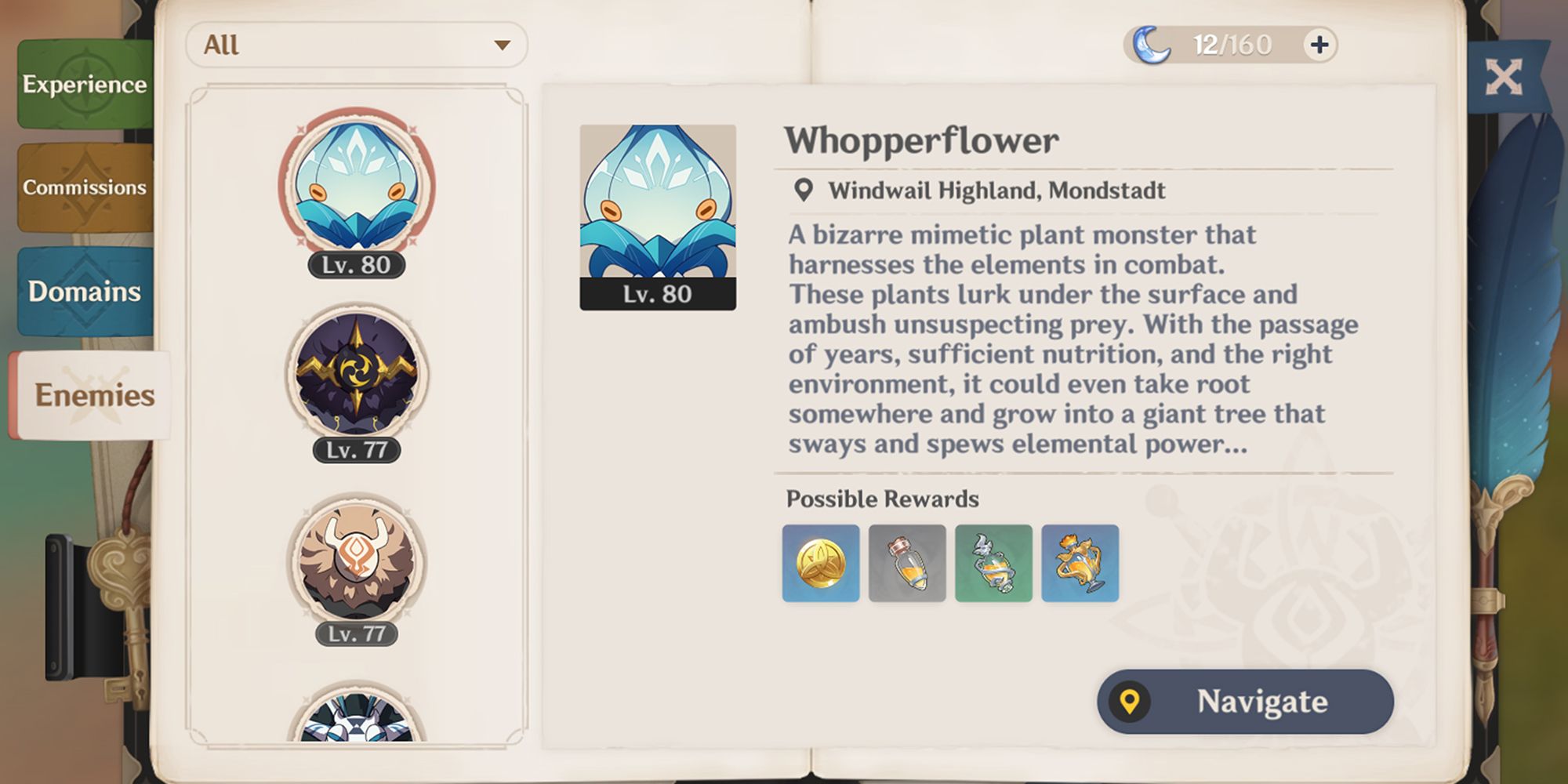 whopperflower page in guidebook