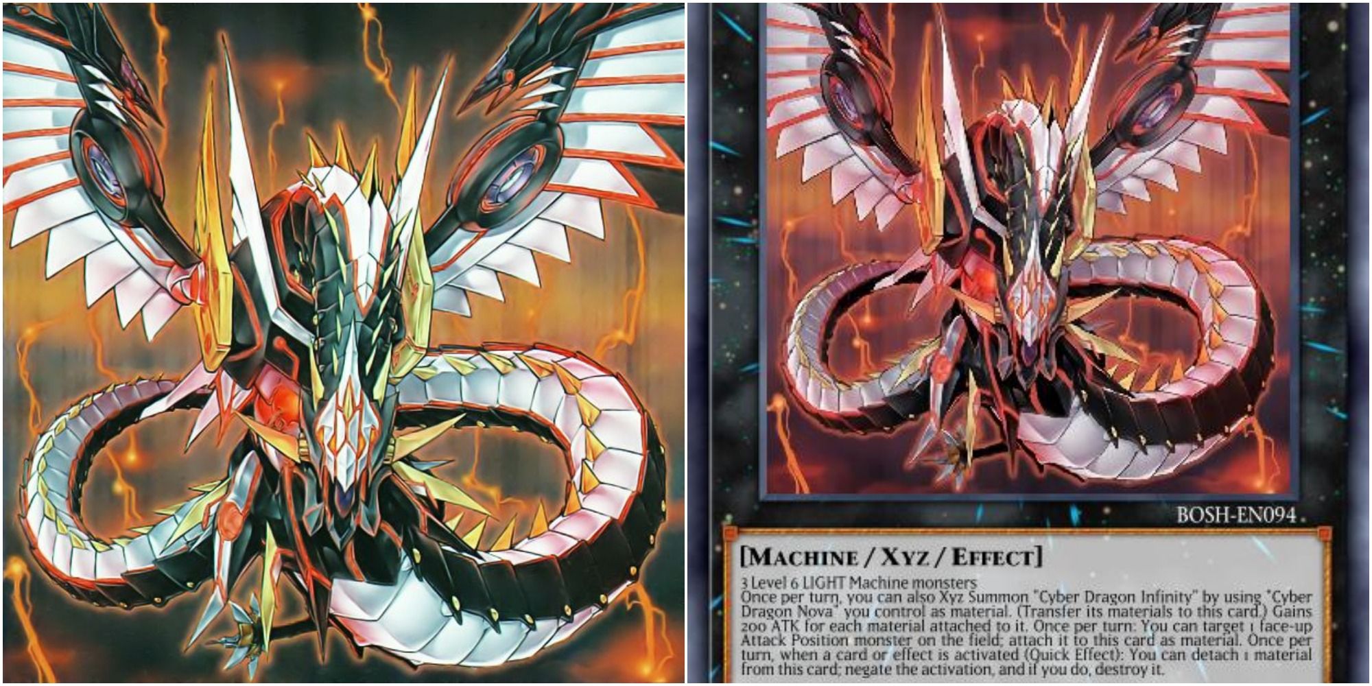 yugioh cyber dragon infinity card art and text