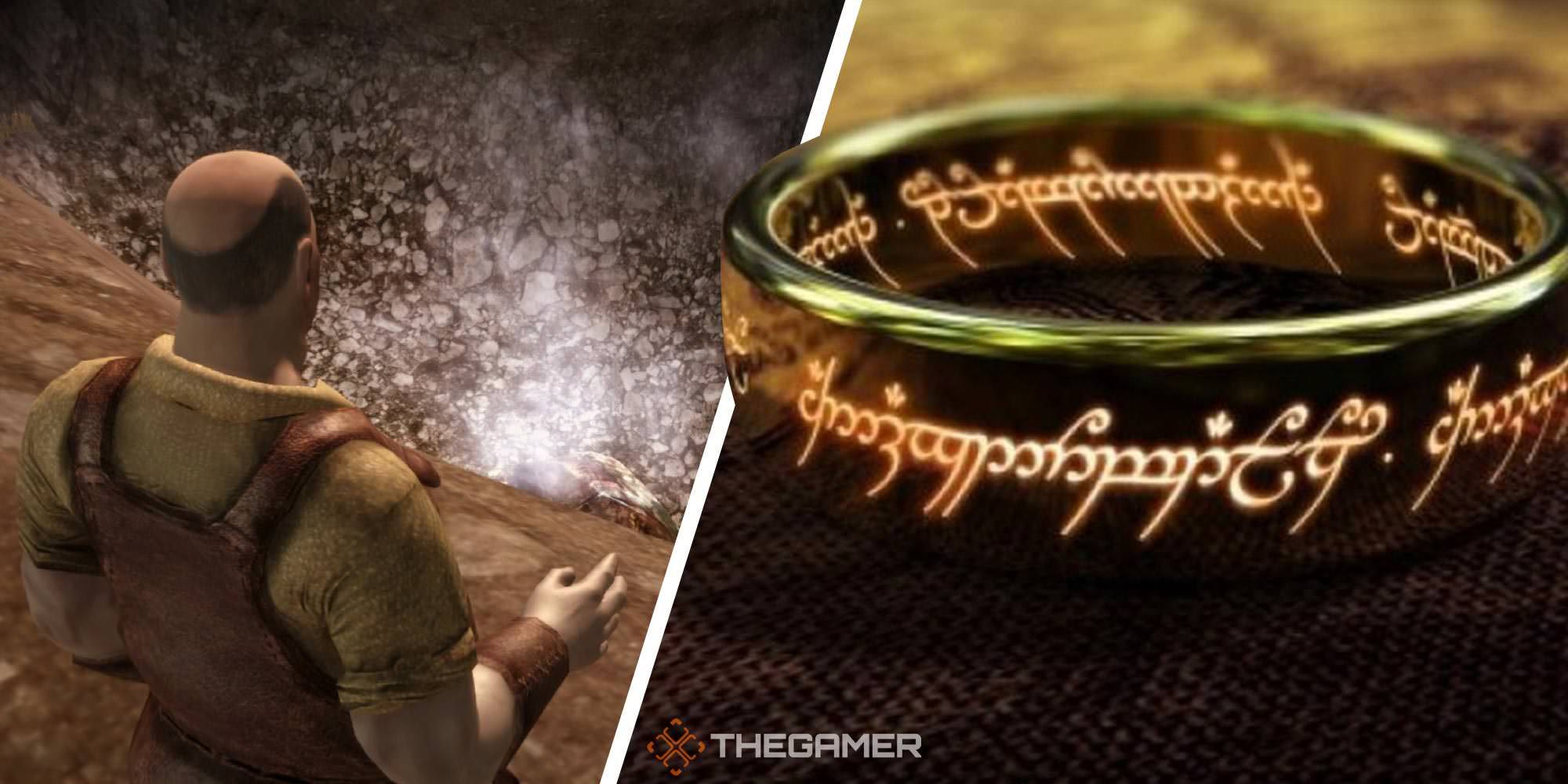 Split image of Jon and the One Ring