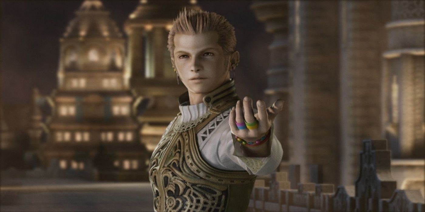 Balthier From Final Fantasy 12 gesturing towards the camera