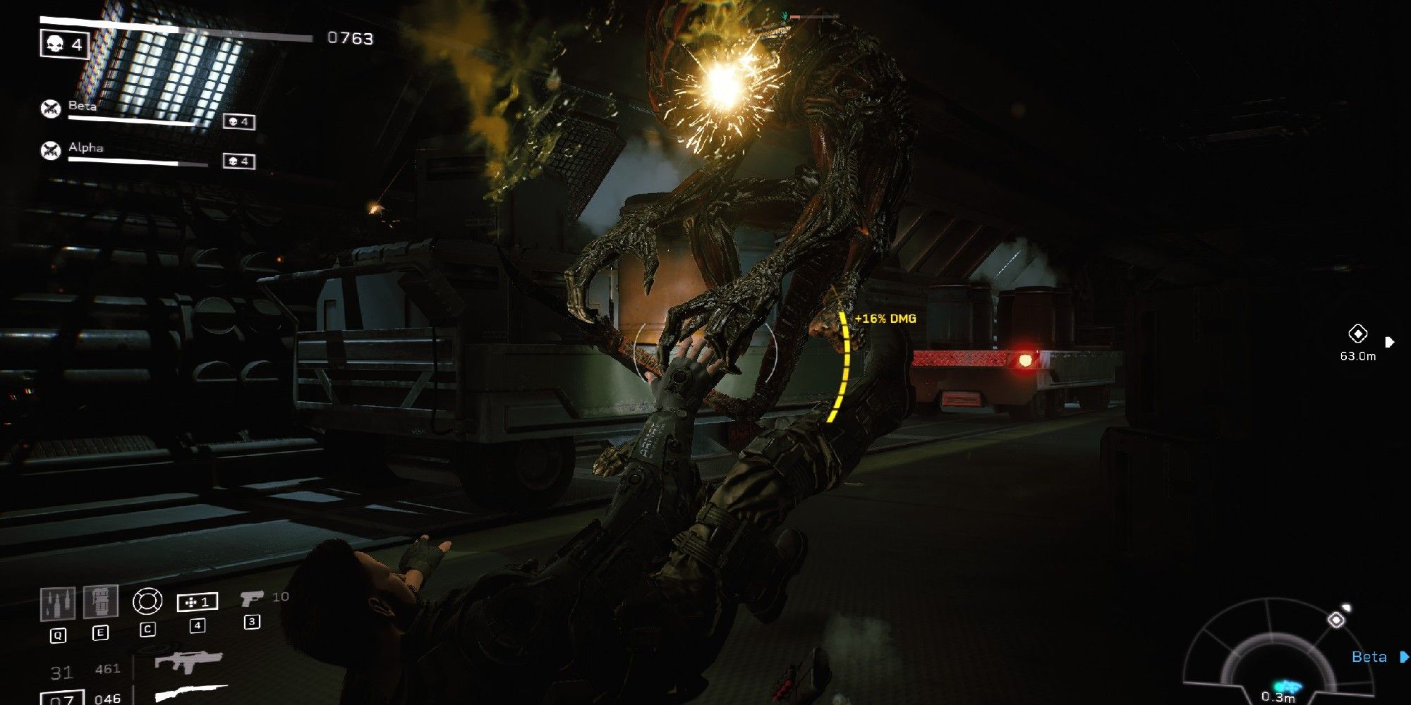 Aliens Fireteam Elite Ingress Prowler Pouncing On Player