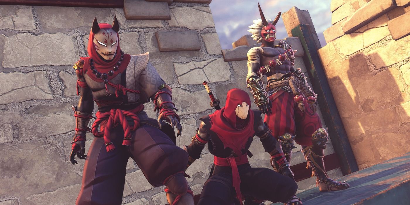 Aragami 2 promo screenshot showing three Aragami.