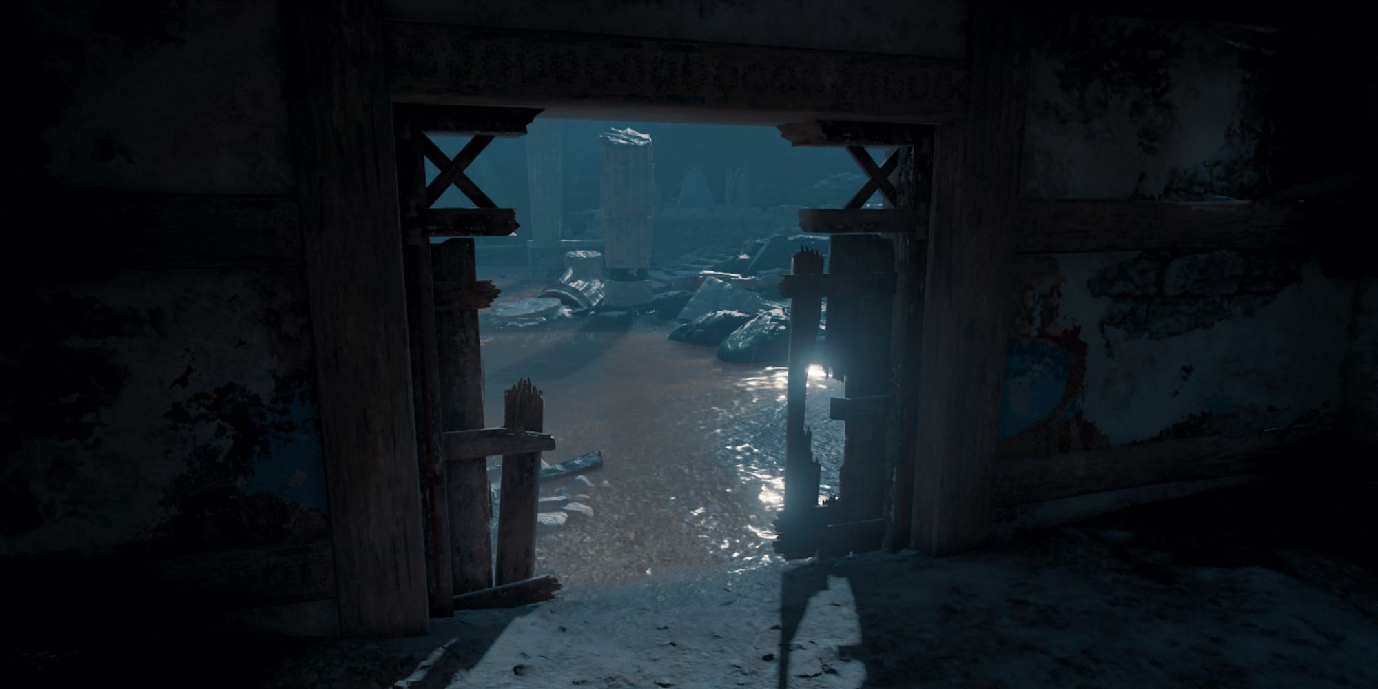 Assassin's Creed Odyssey Screenshot Of Broken Wall