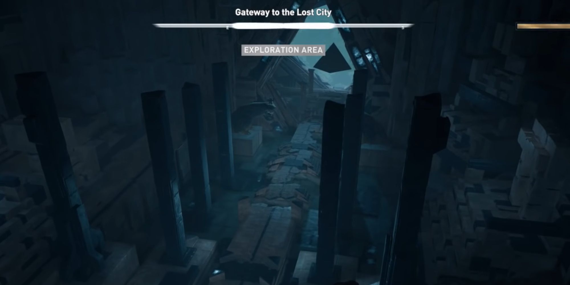 Assassin's Creed Odyssey Screenshot of Leap Of Faith Area In Gateway To The Lost City