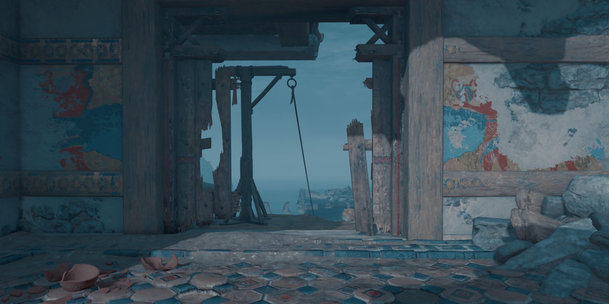 Assassin's Creed Odyssey Screenshot Of Zipline On Thera