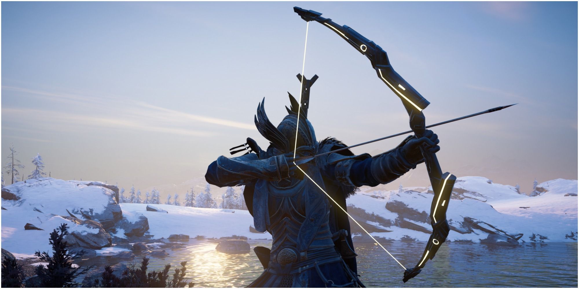 Assassin's Creed Valhalla Eivor Aiming Noden's Arc Bow
