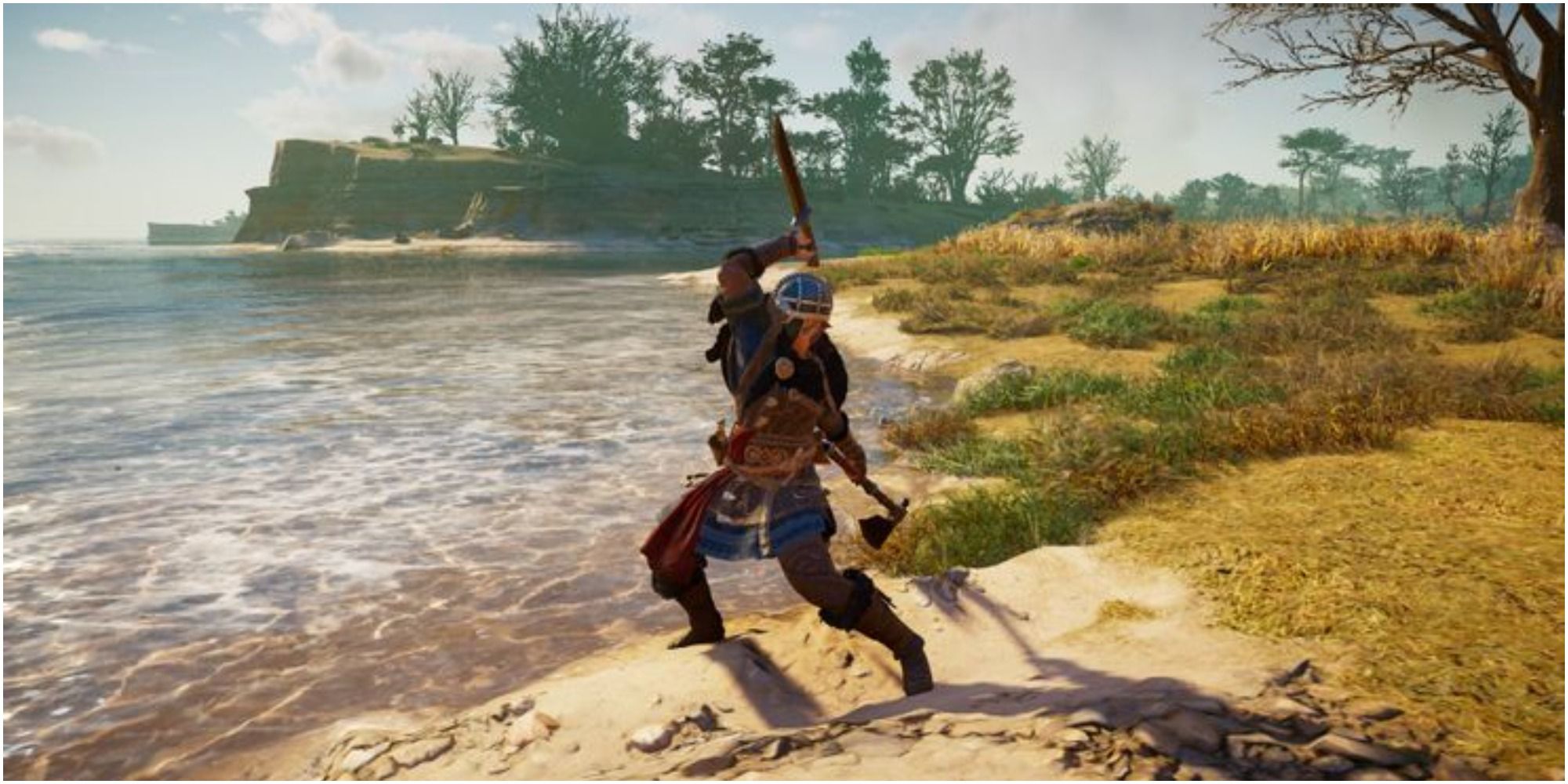 Assassin's Creed Valhalla Eivor Using A Dagger And An Axe