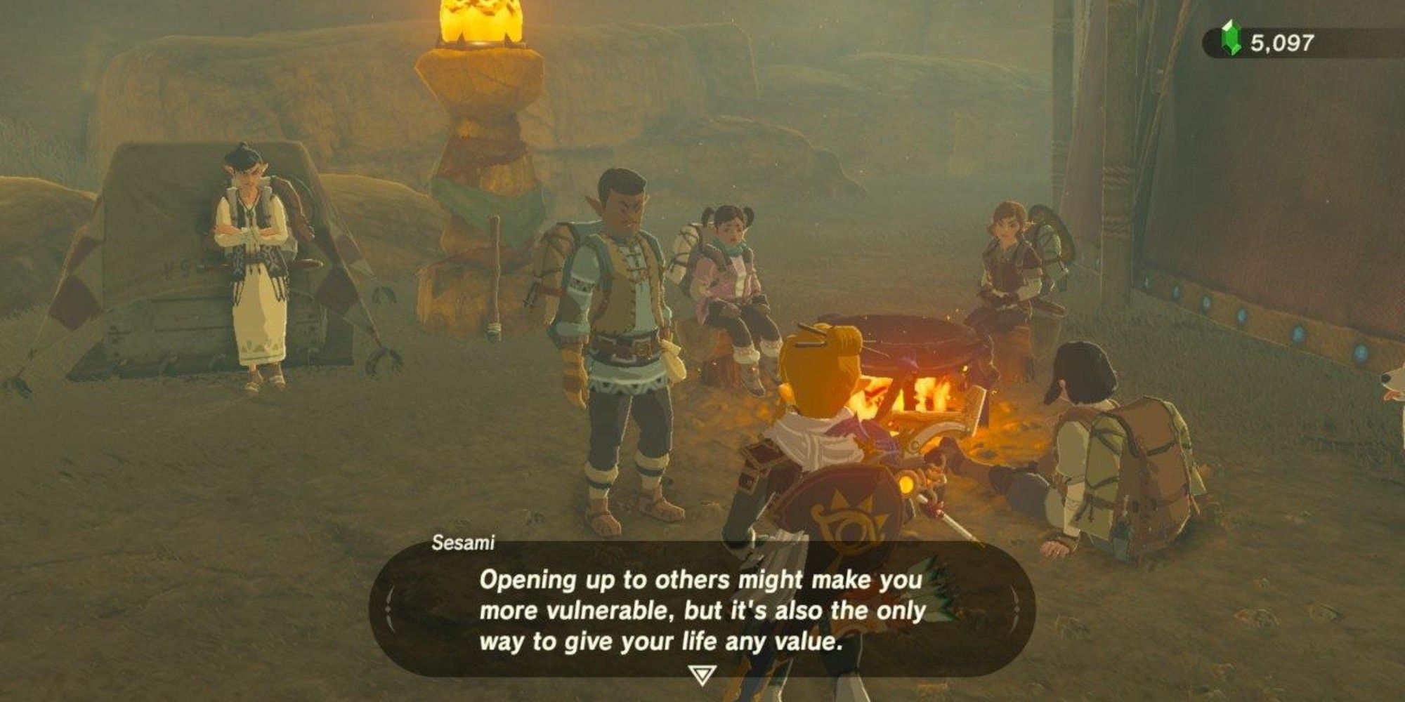 Link to the conversation with Sesami in the Gerudo Canyon Stables
