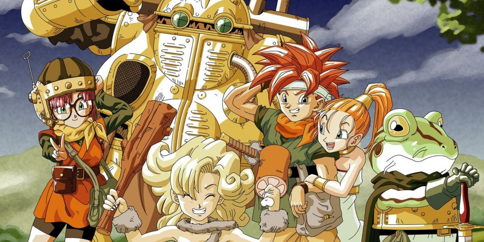 Chrono And His Team Smiling And Posing in chrono trigger