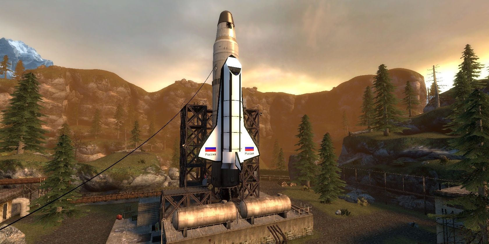 The rocket in Cosmonaut Half Life 2 Mod