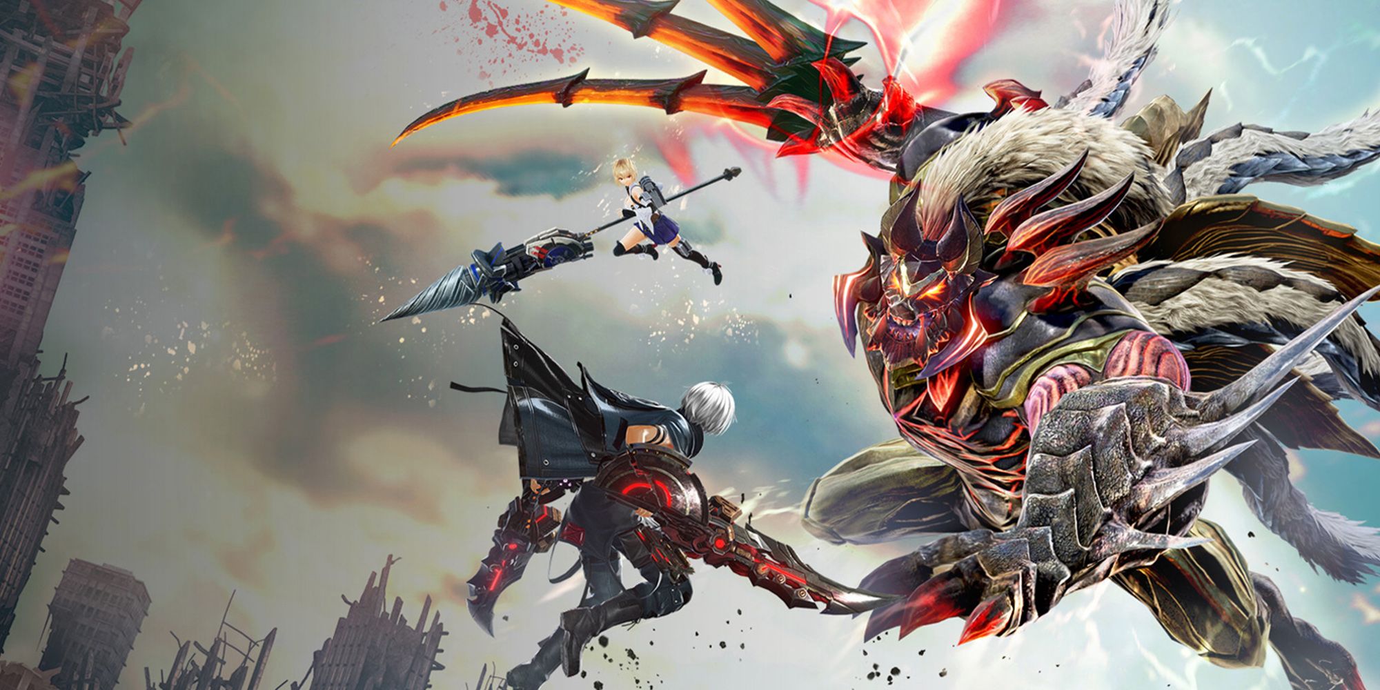 Cover Art For God Eater 3 Where Main Characters Are Fighting An Aragami